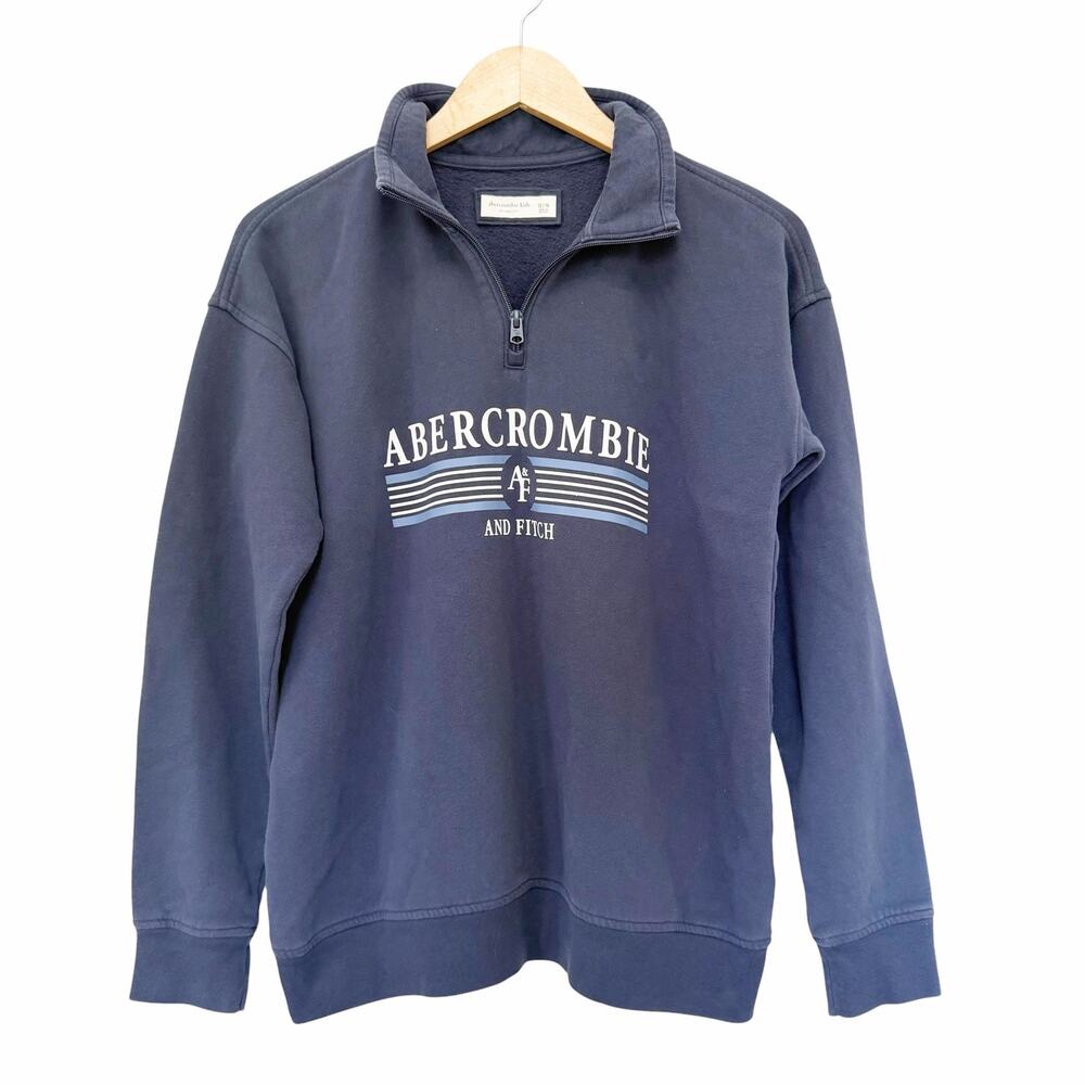 Abercrombie & Fitch Blue Quarter Zip Sweatshirt Sz 15/16